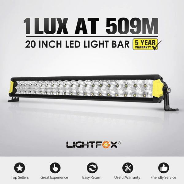 Double Row 20inch Osram LED Light Bar 1Lux @ 590m 15,096 Lumens.