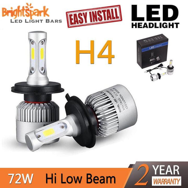 H4 Osram led headlights, easy install , 72 Watts - BrightSparkLedCo