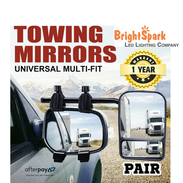 2 x towing mirrors pair heavy duty multi fit