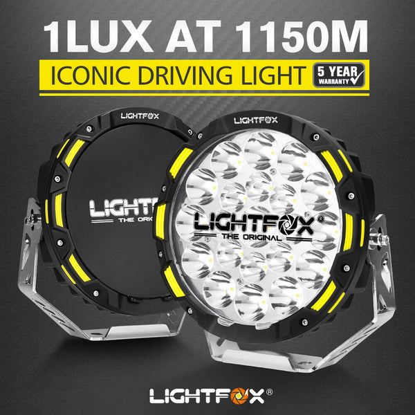 Light Fox Pair 9"CREE LED Driving Spotlights 1lux@1.15KM