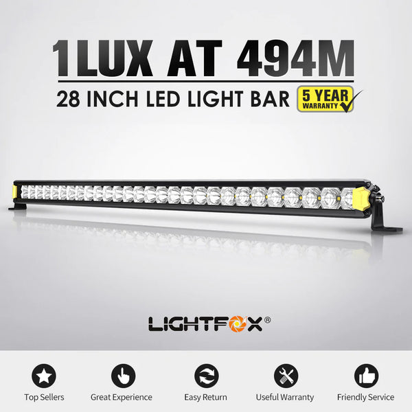 Single Row 28inch Osram LED Light Bar 1Lux @ 494m 17,612 Lumens.