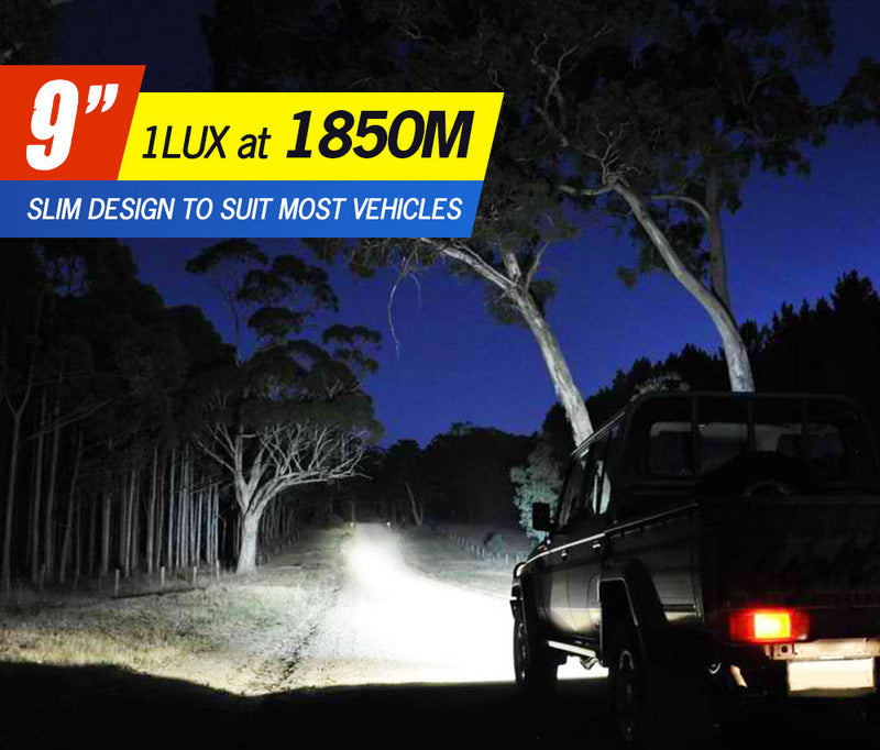 Pair 9inch Cree LED Driving Light 1Lux @ 1,850m 58,000Lumens