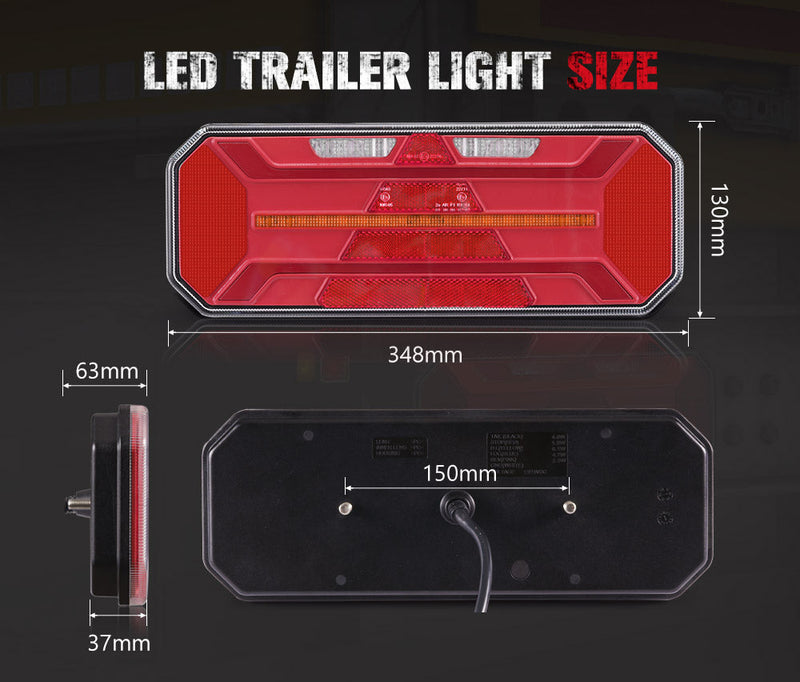 2x LED Tail Lights Brake Indicator Reverse