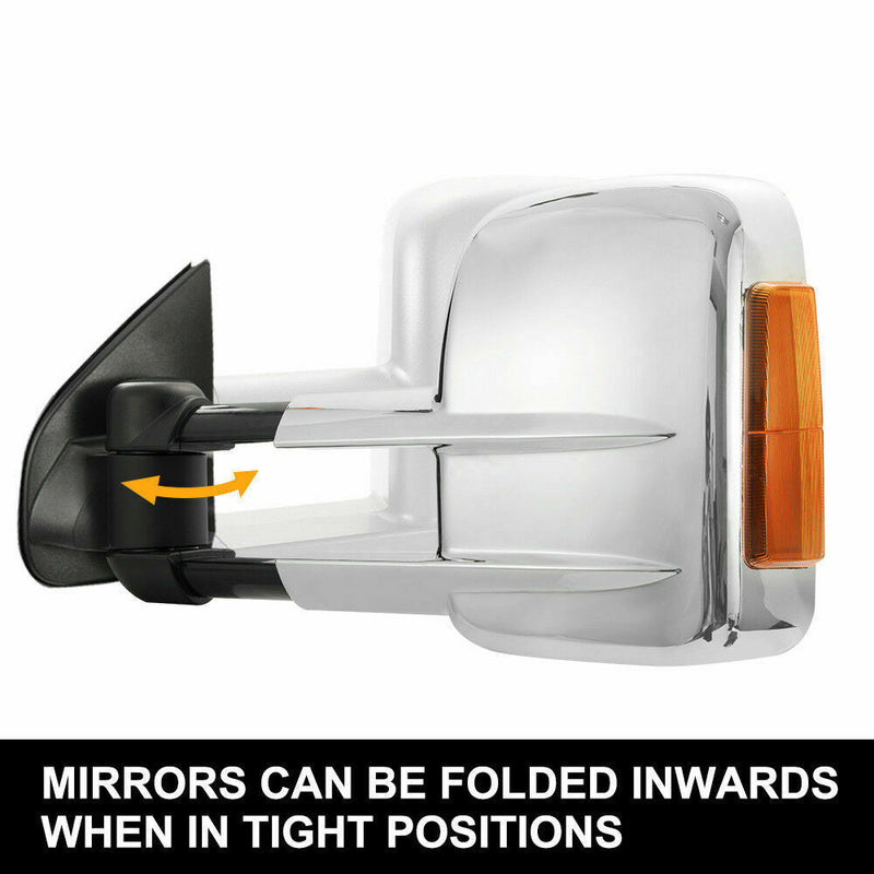 CHROME Pair Towing Extendable Side Mirrors,All Models