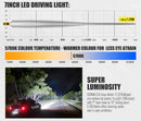 LIGHTFOX Pair 9"CREE LED Driving Spotlights 1lux@1799