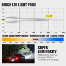 LIGHTFOX 8inch PAIR LED Light Bar 4,600 Lumens