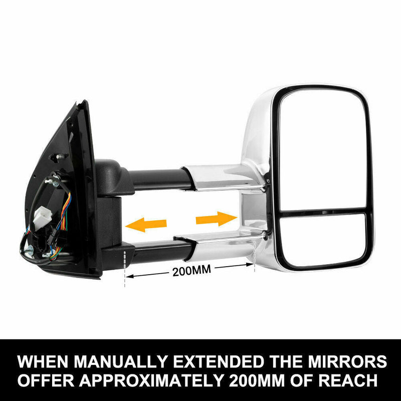 CHROME Pair Towing Extendable Side Mirrors,All Models