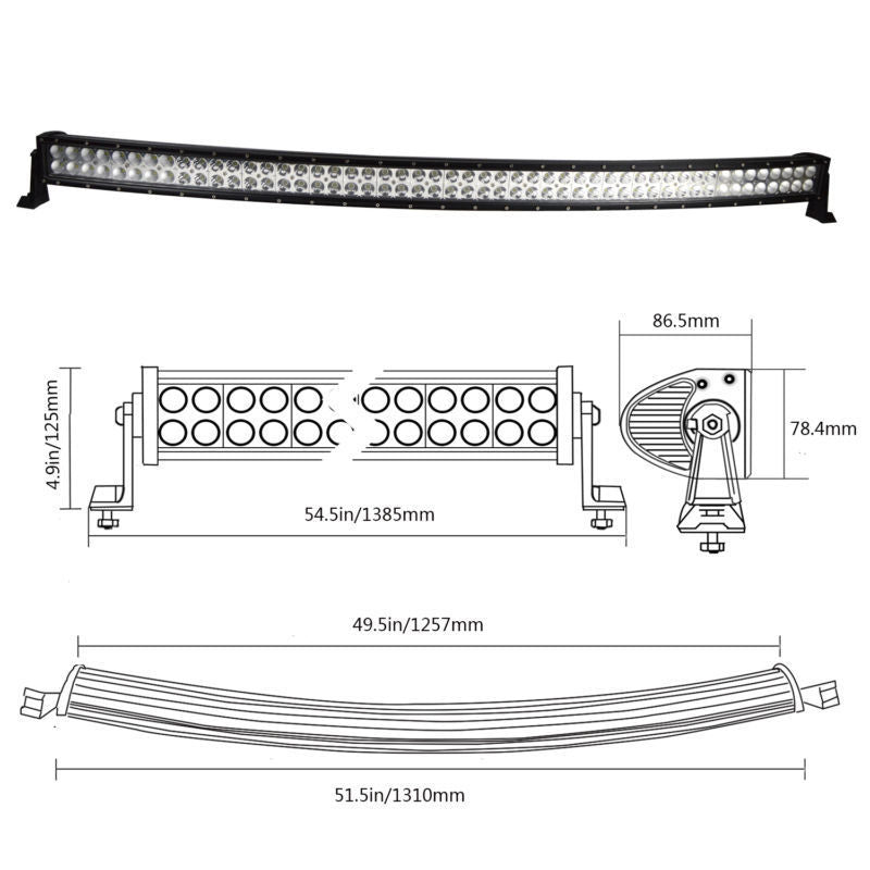 52” led Bar + 9" Cree Led Spotlights +MORE - BrightSparkLedCo