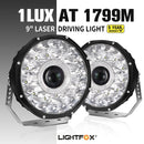 LIGHTFOX Pair 9"CREE LED Driving Spotlights 1lux@1799