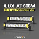 LIGHTFOX 8inch PAIR LED Light Bar 4,600 Lumens