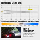 Single Row 14inch Osram LED Light Bar 1Lux @ 319m 7,548 Lumens.