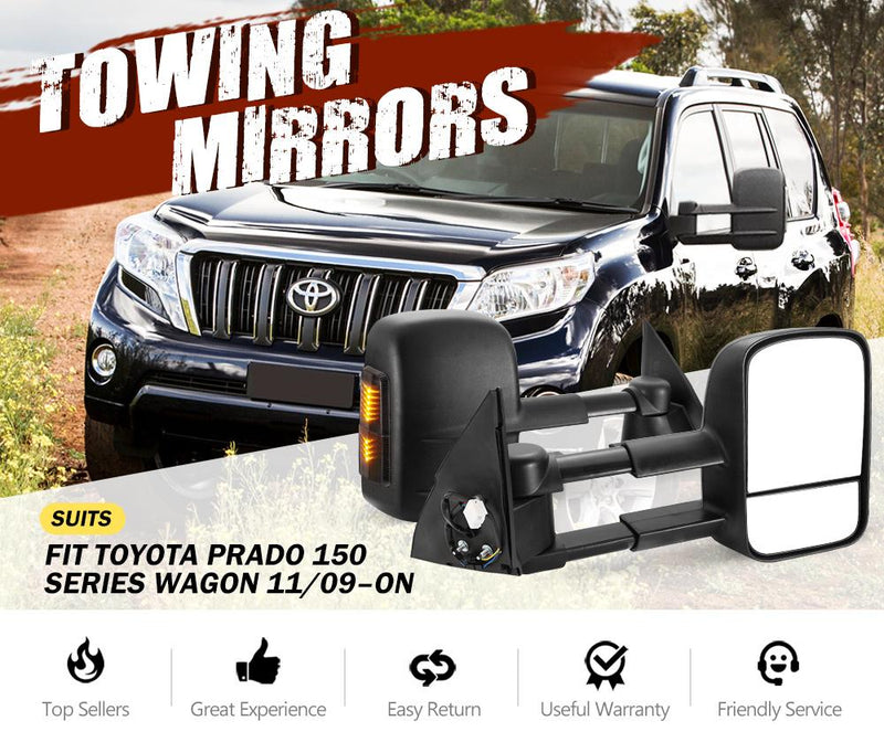 CHROME Pair Towing Extendable Side Mirrors,All Models