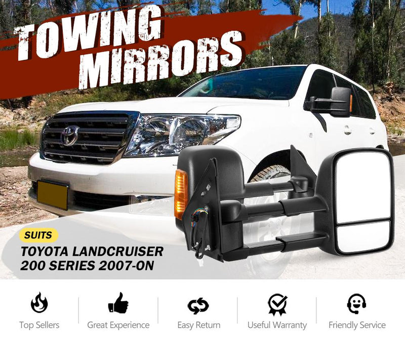 CHROME Pair Towing Extendable Side Mirrors,All Models